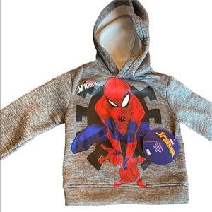 Spider-Man Toddler Long Sleeved Gray Hoodie Sweatshirt